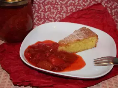 Mandelkuchen (Nachtrag) + Rhabarber-Sirup mit Prosecco