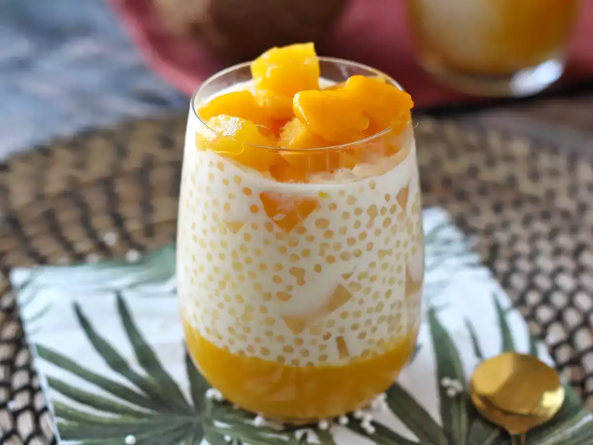Mango-Sago: Asiatisches Dessert mit Tapioka und Mango - foto 3