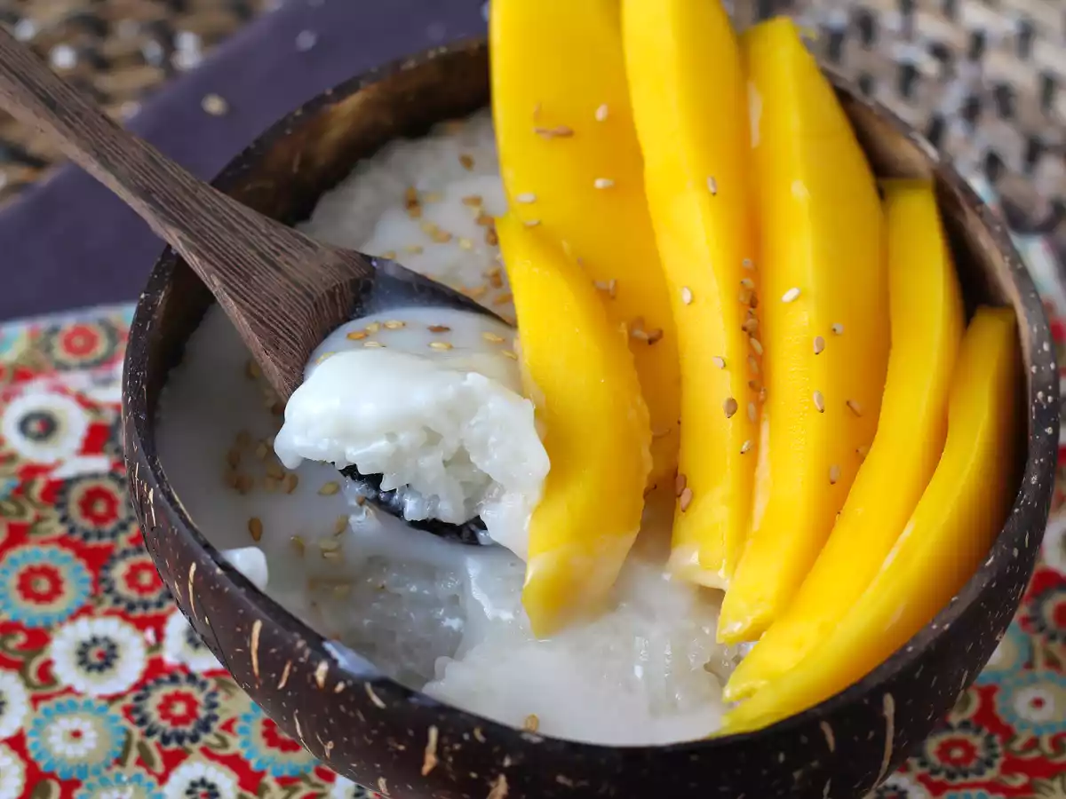 Mango sticky rice, das super wärmende thailändische Dessert - foto 3
