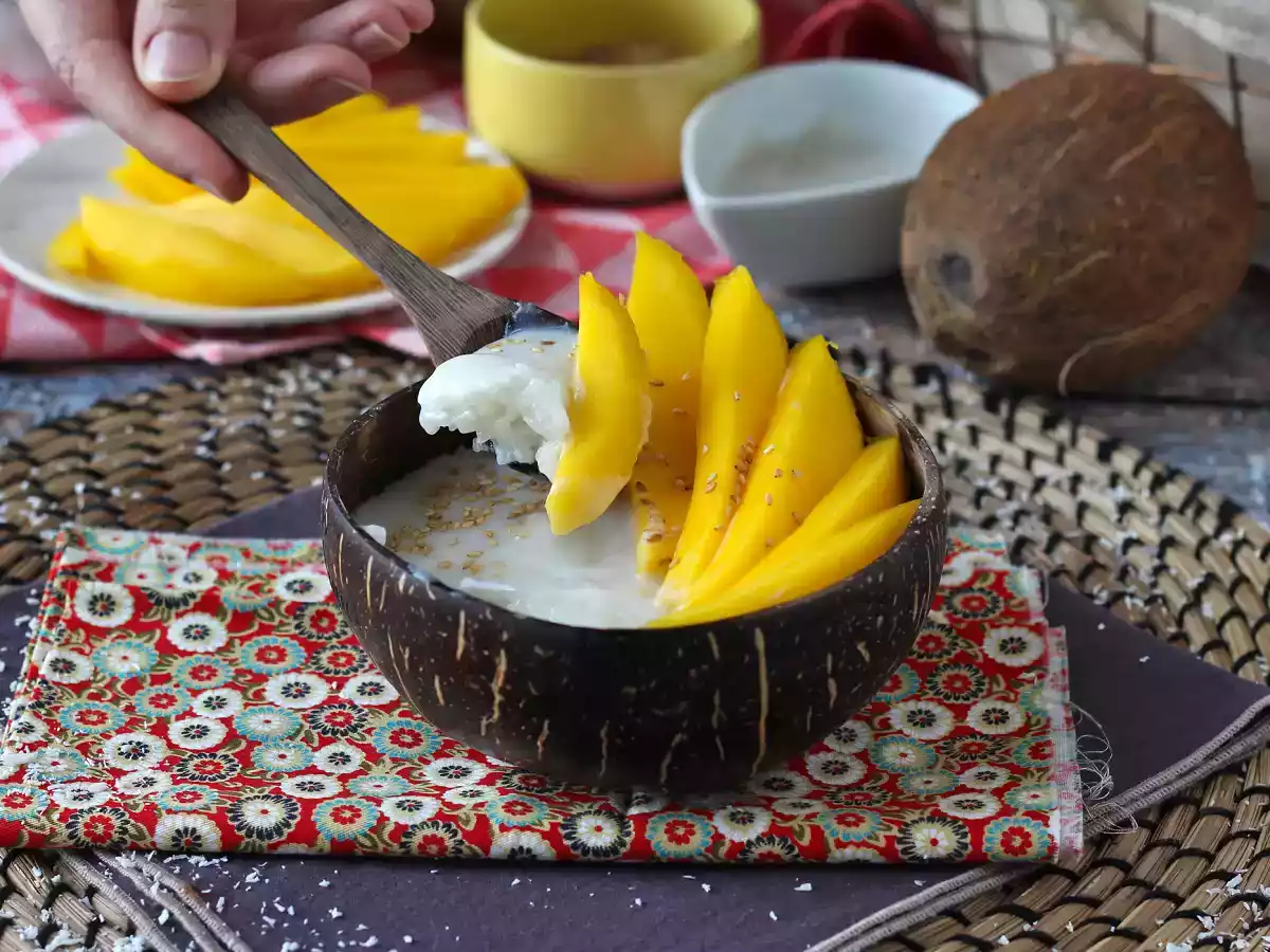 Mango sticky rice, das super wärmende thailändische Dessert - foto 7