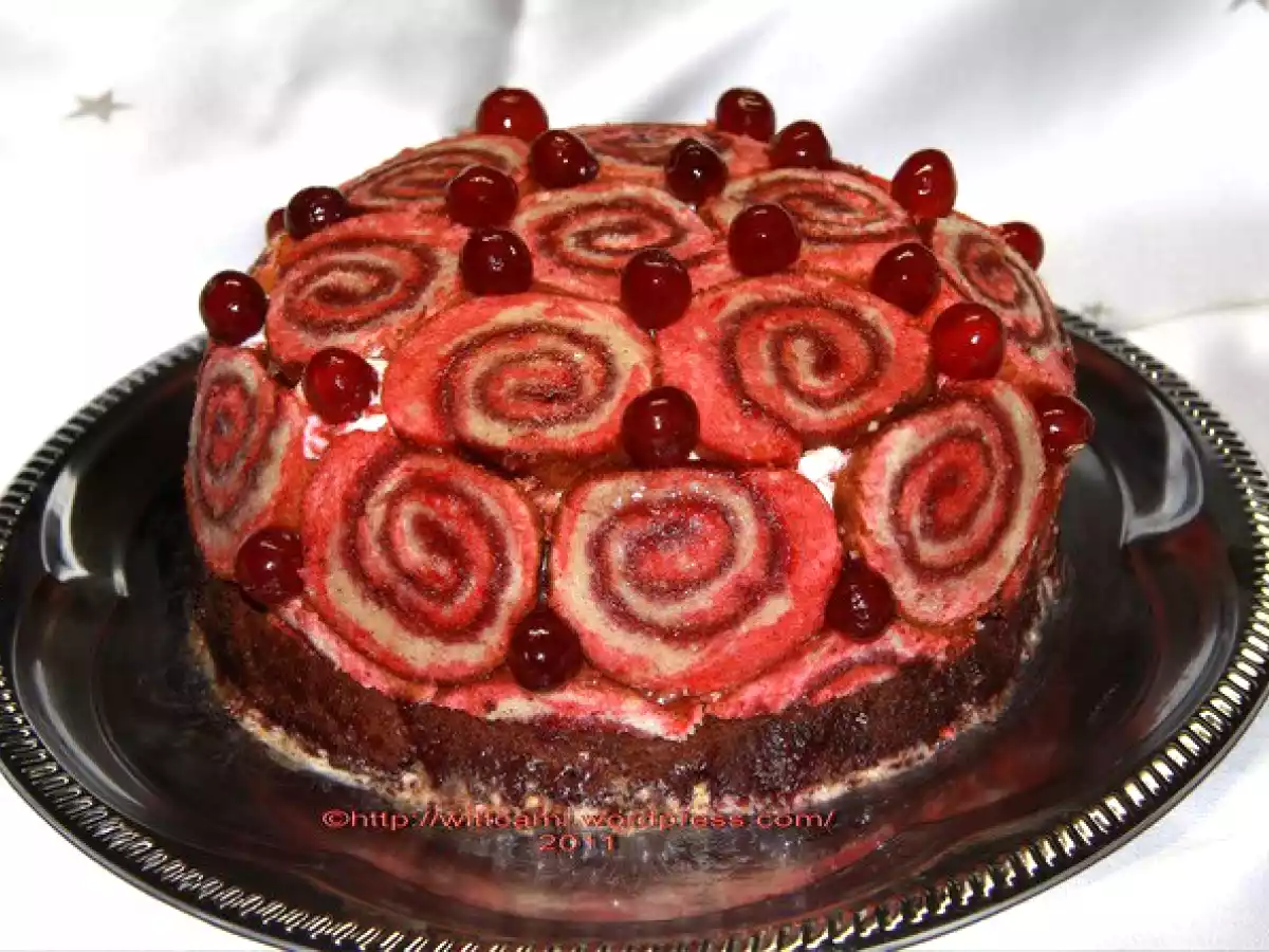 Maraschino-Charlotte-Kirschtorte