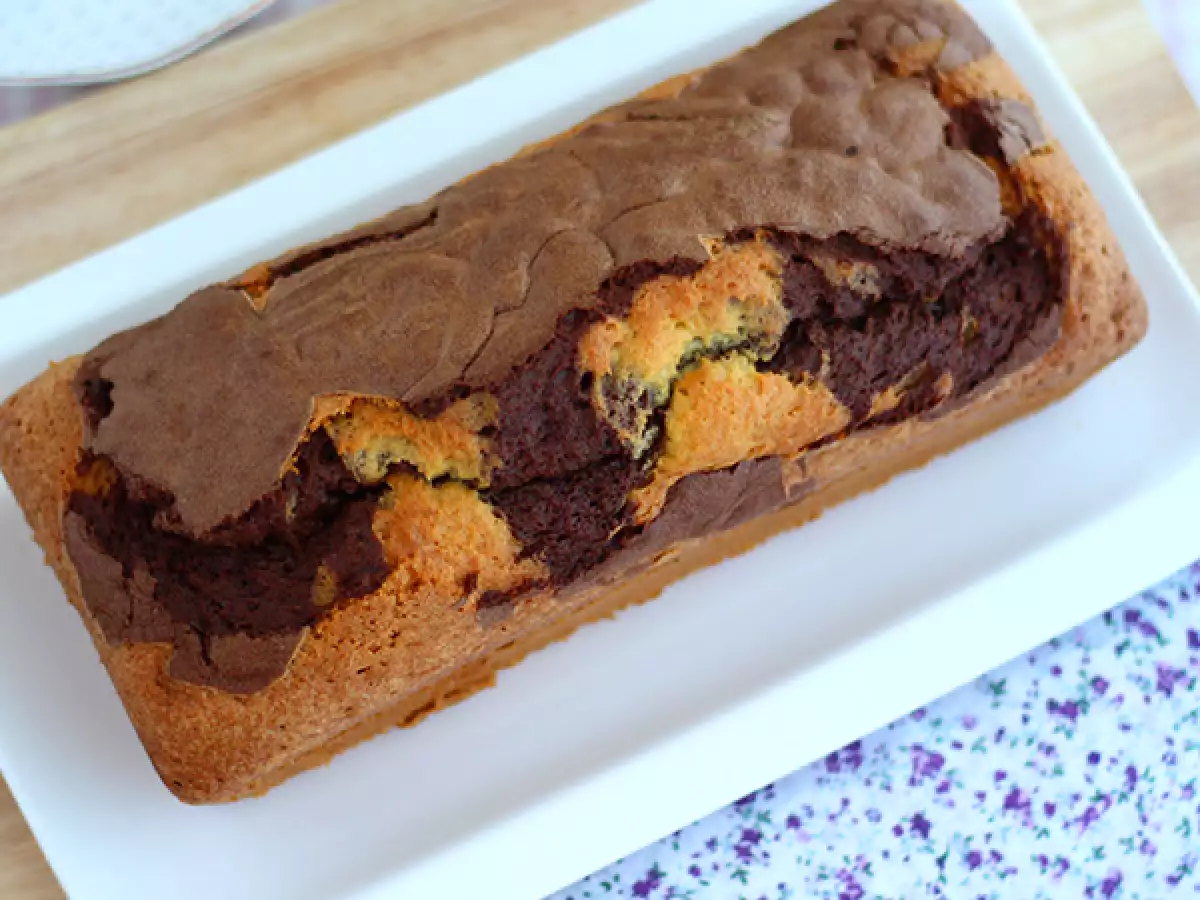 Marmorkuchen : saftig mit Vanille und Schokolade - foto 3