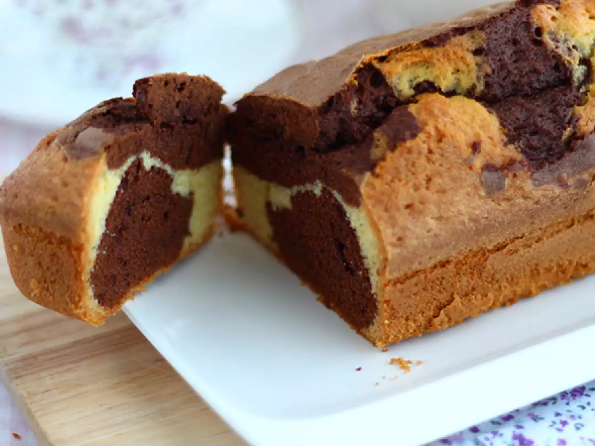 Marmorkuchen : saftig mit Vanille und Schokolade - foto 4