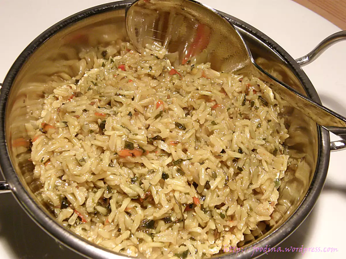 Methi ke Chawal Reis mit Bockshornkleeblättern