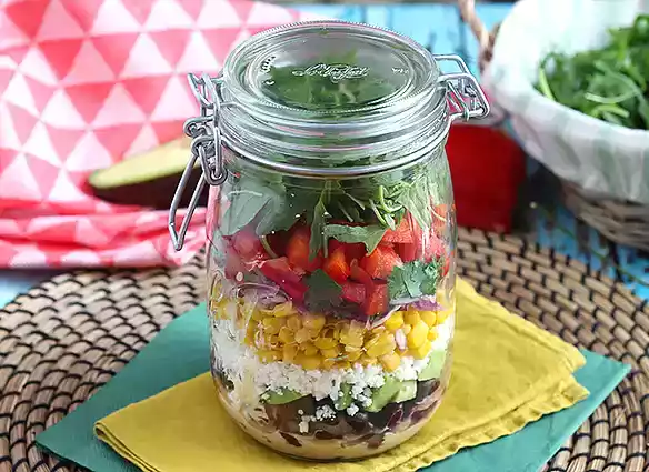 Rezept für mexikanischen salat im glas Rezept für mexikanischen salat im glas