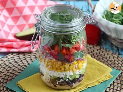 Mexikanischer Salat aus dem Glas