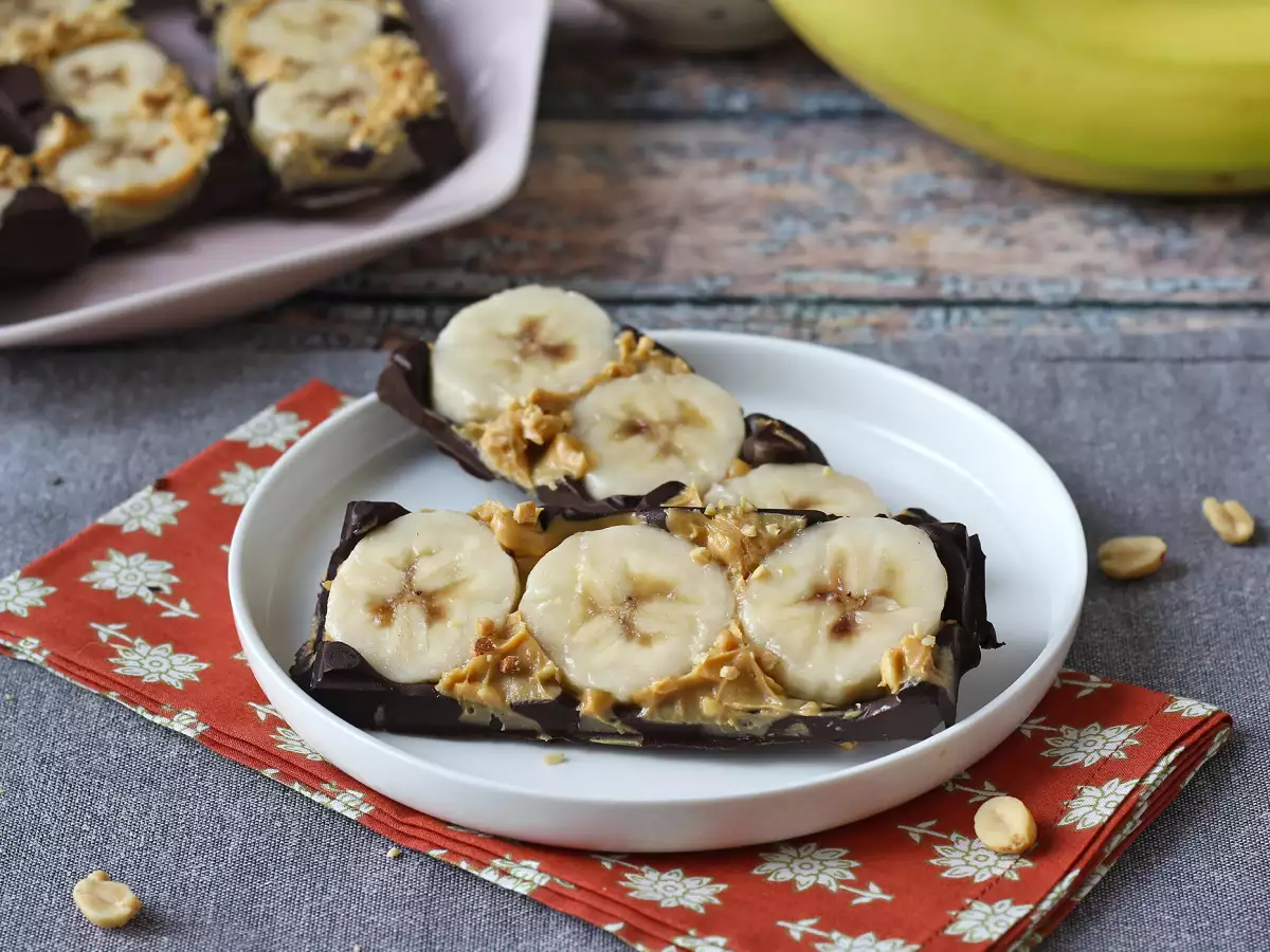 Mini-Schokoladentafeln mit Banane und Erdnussbutter – ohne Zuckerzusatz - foto 2