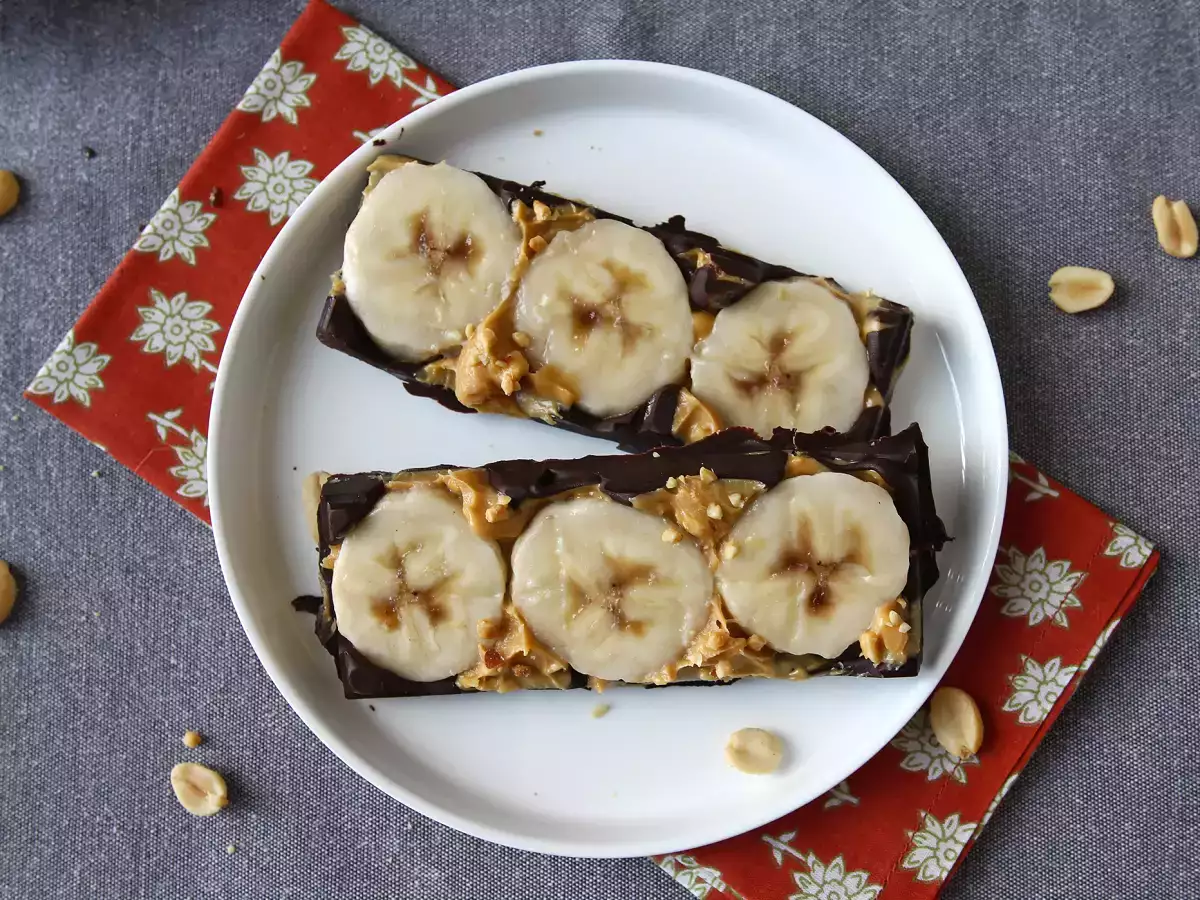 Mini-Schokoladentafeln mit Banane und Erdnussbutter – ohne Zuckerzusatz - foto 5