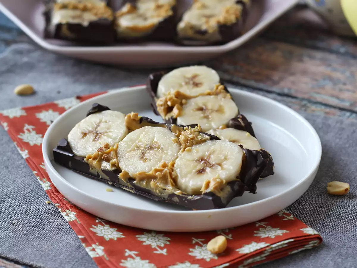 Mini-Schokoladentafeln mit Banane und Erdnussbutter – ohne Zuckerzusatz - foto 6
