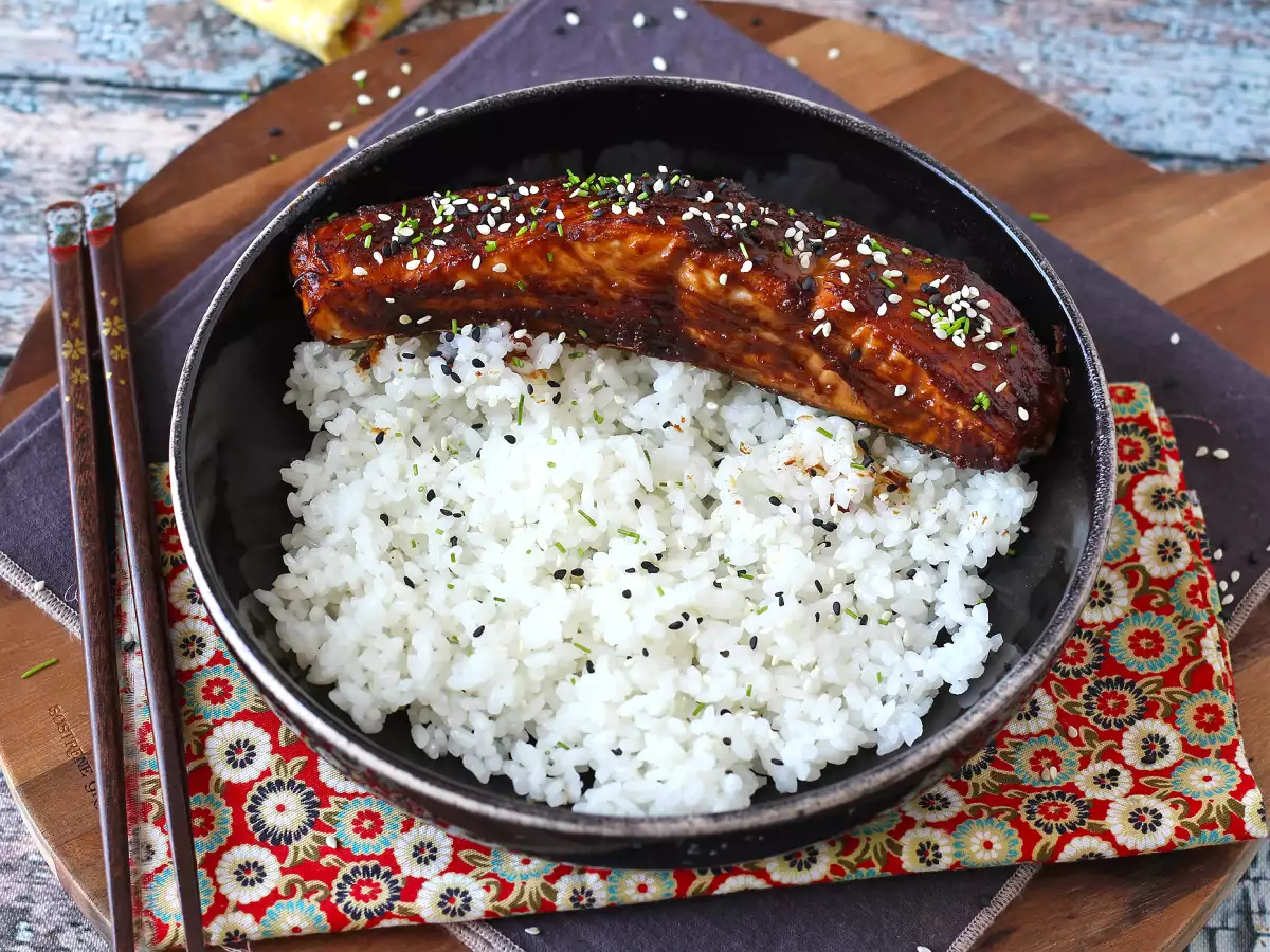 Miso-Lachs aus dem Ofen : einfaches Rezept mit Mirin und Sake - foto 2