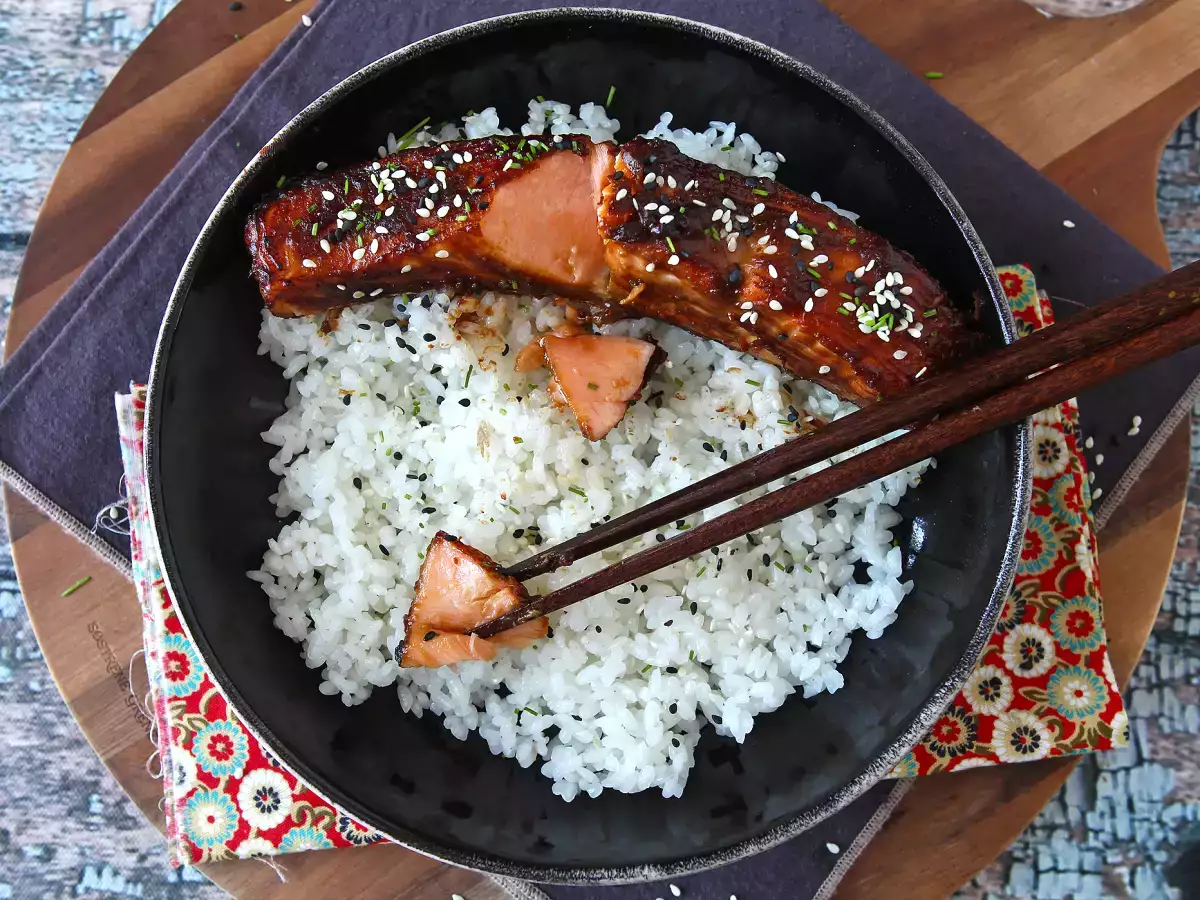 Miso-Lachs aus dem Ofen : einfaches Rezept mit Mirin und Sake - foto 5