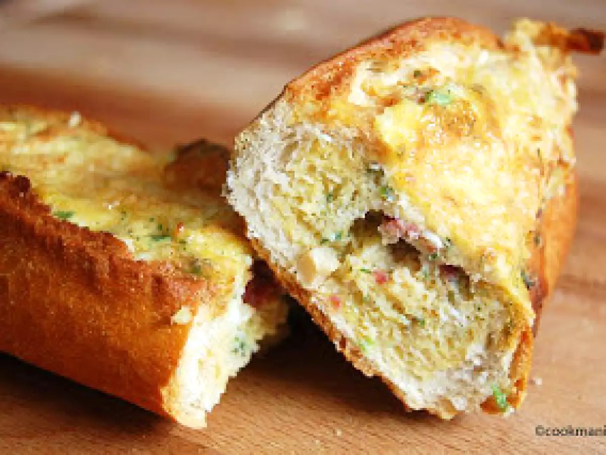 Mit Ei gefülltes Brot/Brötchen - foto 2