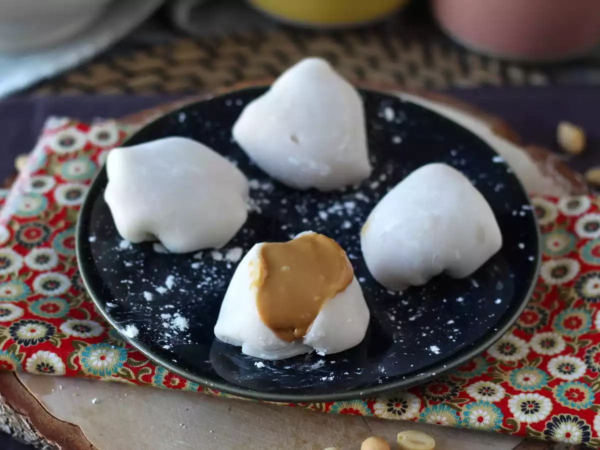 Mochis mit Erdnussbutter