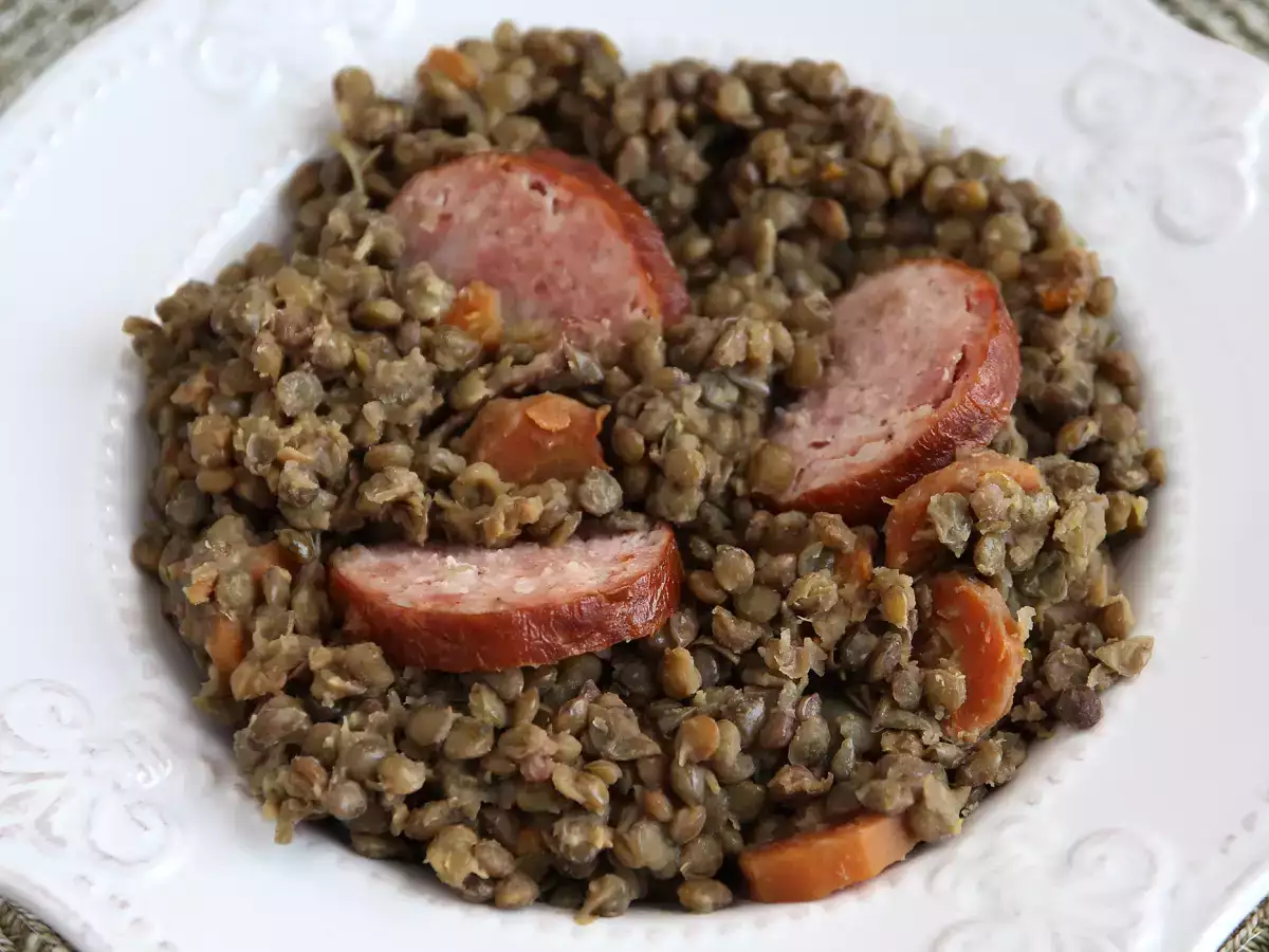 Morteau-Wurst mit geschmorten Linsen - foto 2