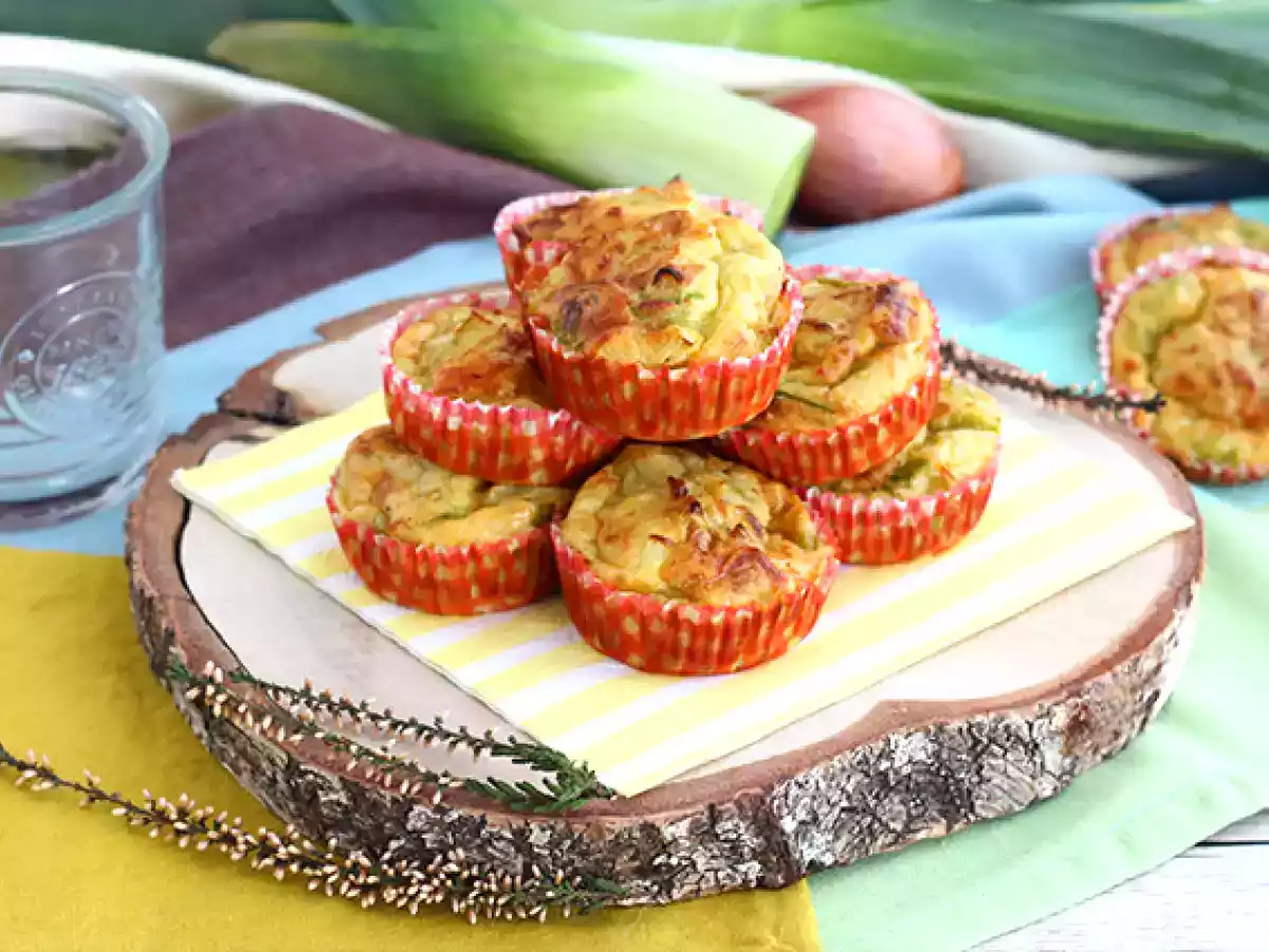 Muffins mit Lauchfondue