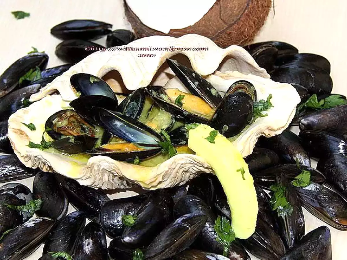 Muscheln in Kokossauce