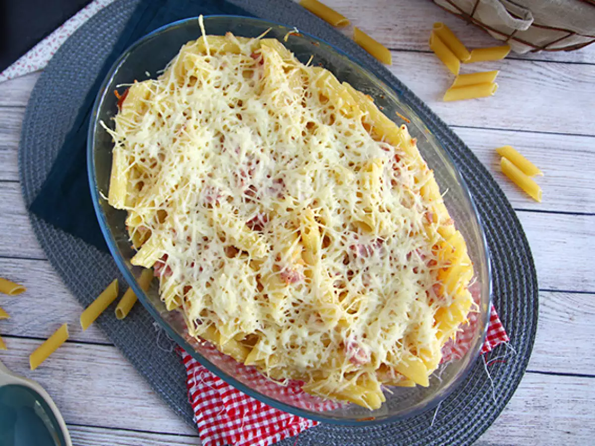 Nudelauflauf mit Schinken und Käse : einfach und cremig - foto 3