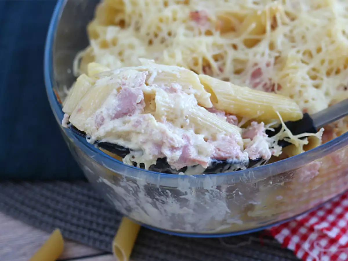 Nudelauflauf mit Schinken und Käse : einfach und cremig - foto 4