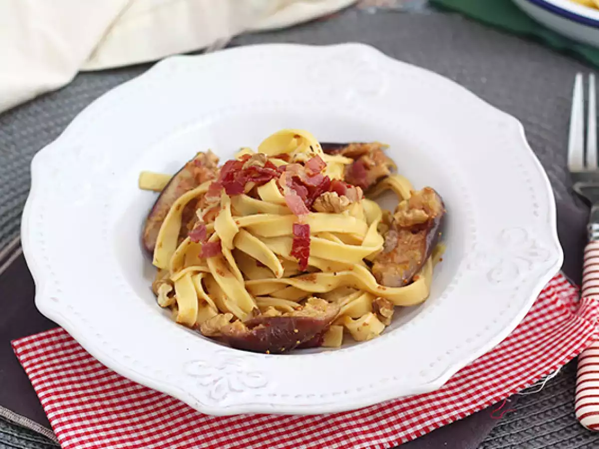 Rezept für nudeln mit feigen und pancetta