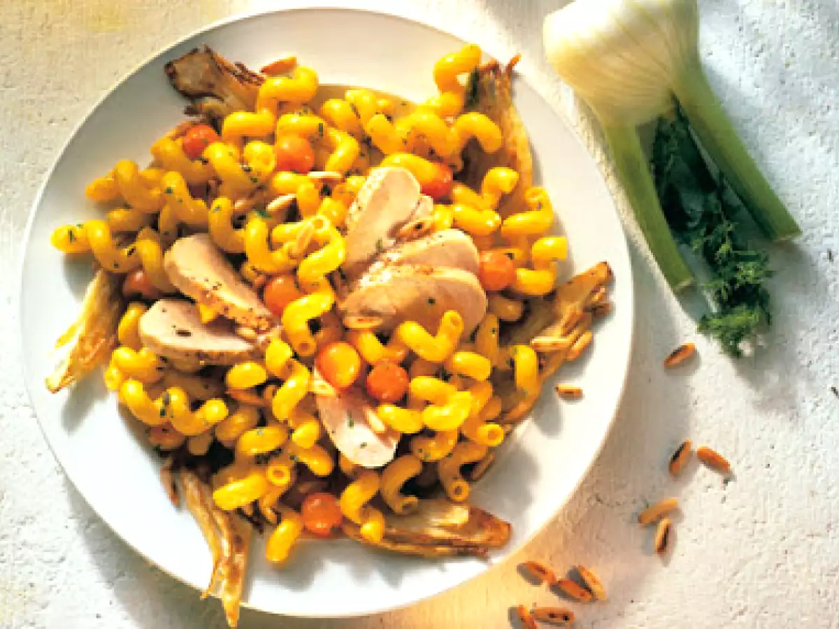 Nudeln mit Hähnchenbrust