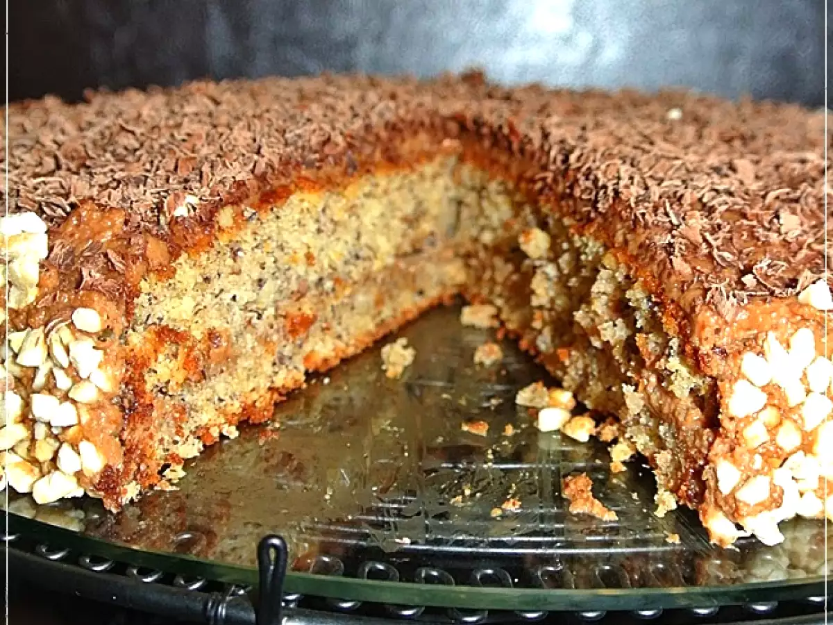 Nusskuchen mit Nougat-Mascarpone-Creme