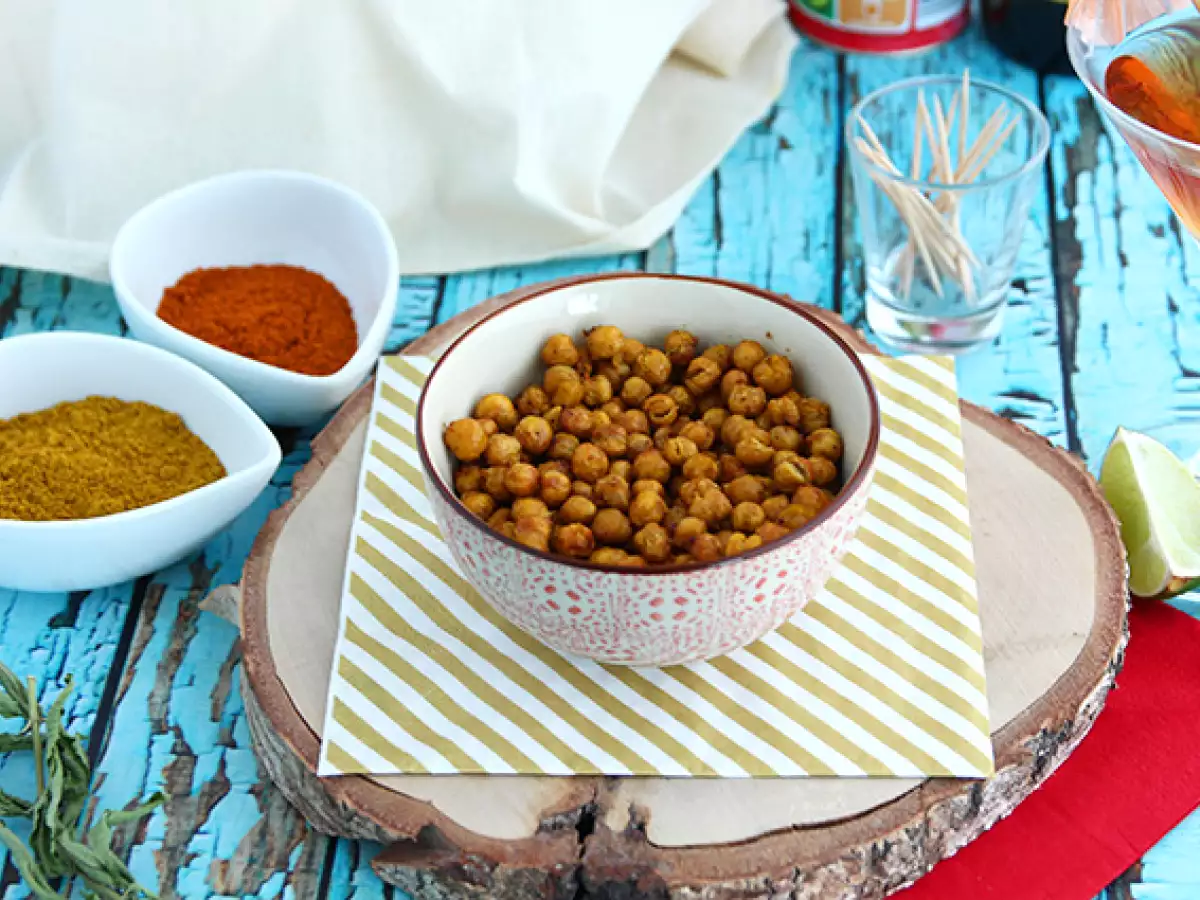 Ofengeröstete Kichererbsen mit Curry
