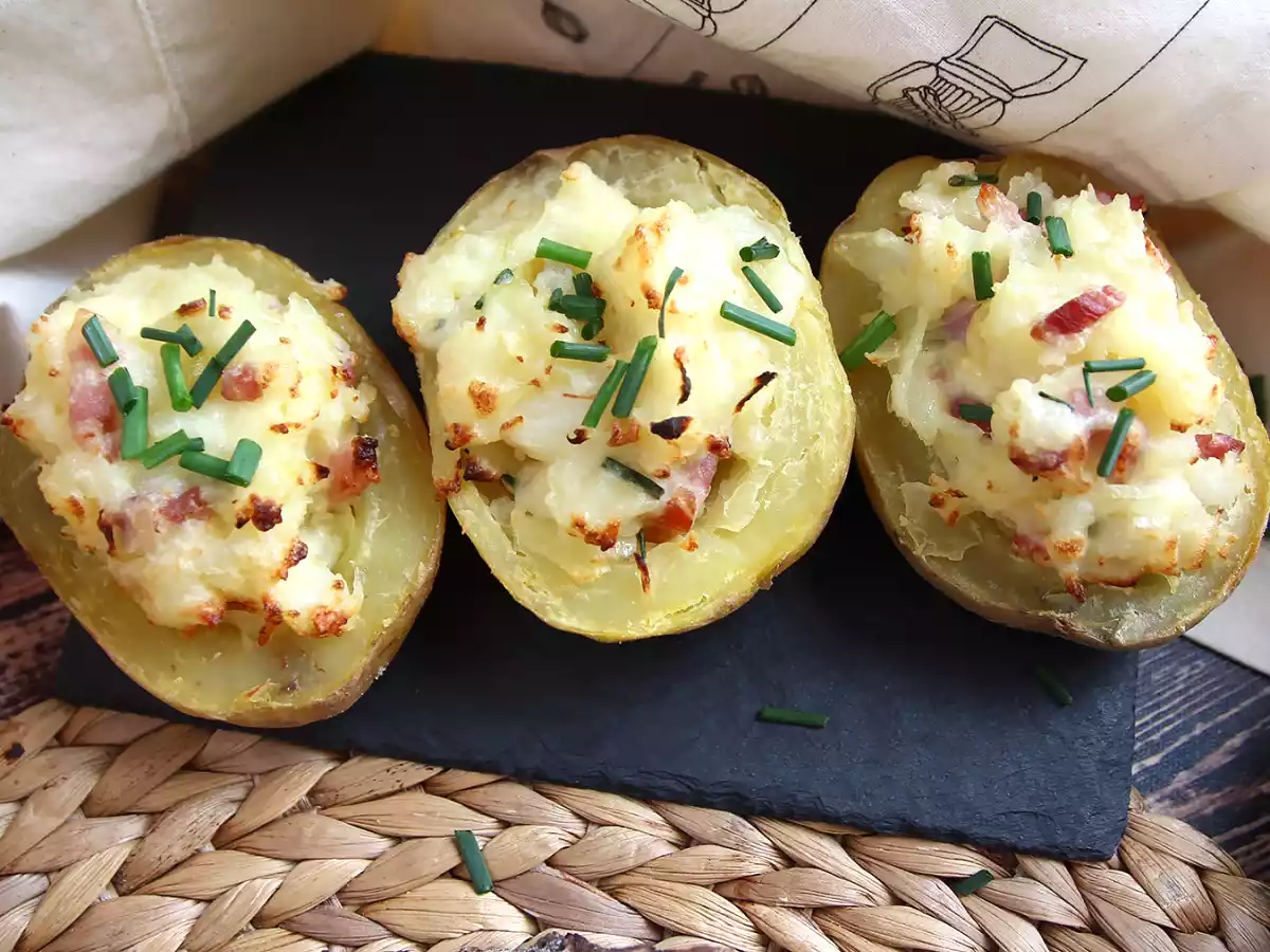 Ofenkartoffeln gefüllt mit Speck und Käse - foto 5