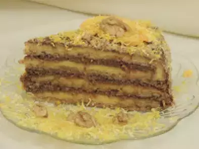 Orange Cake with Homemade Chocolate and Pudding Fillings