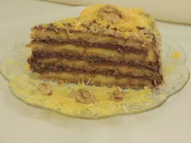 Orange Cake with Homemade Chocolate and Pudding Fillings