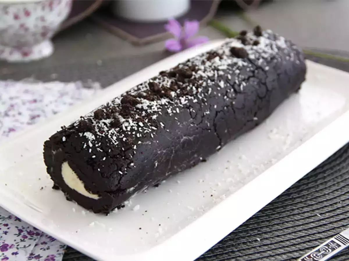 Oreo-Rolle ohne Backen : einfaches Dessert mit Schokolade - foto 2