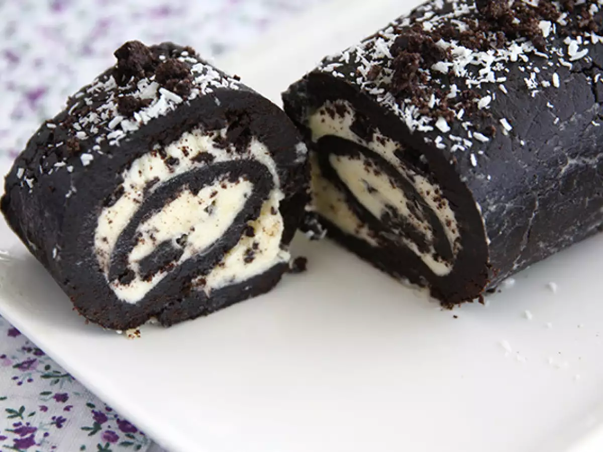 Oreo-Rolle ohne Backen : einfaches Dessert mit Schokolade - foto 4