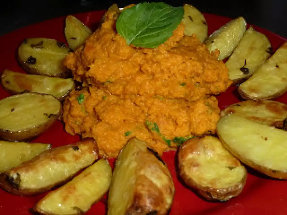 Orientalisches Möhrenpüree mit Minzkartoffeln