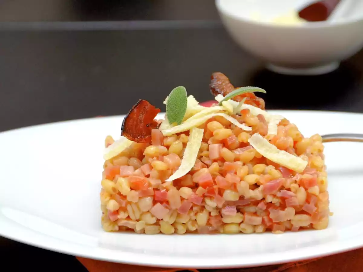Orzotto mit Chioggia-Rübe und Soave