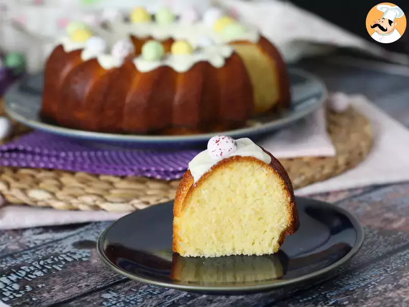 Oster-Bundt Cake mit Zitrone und weißer Schokolade, foto 3