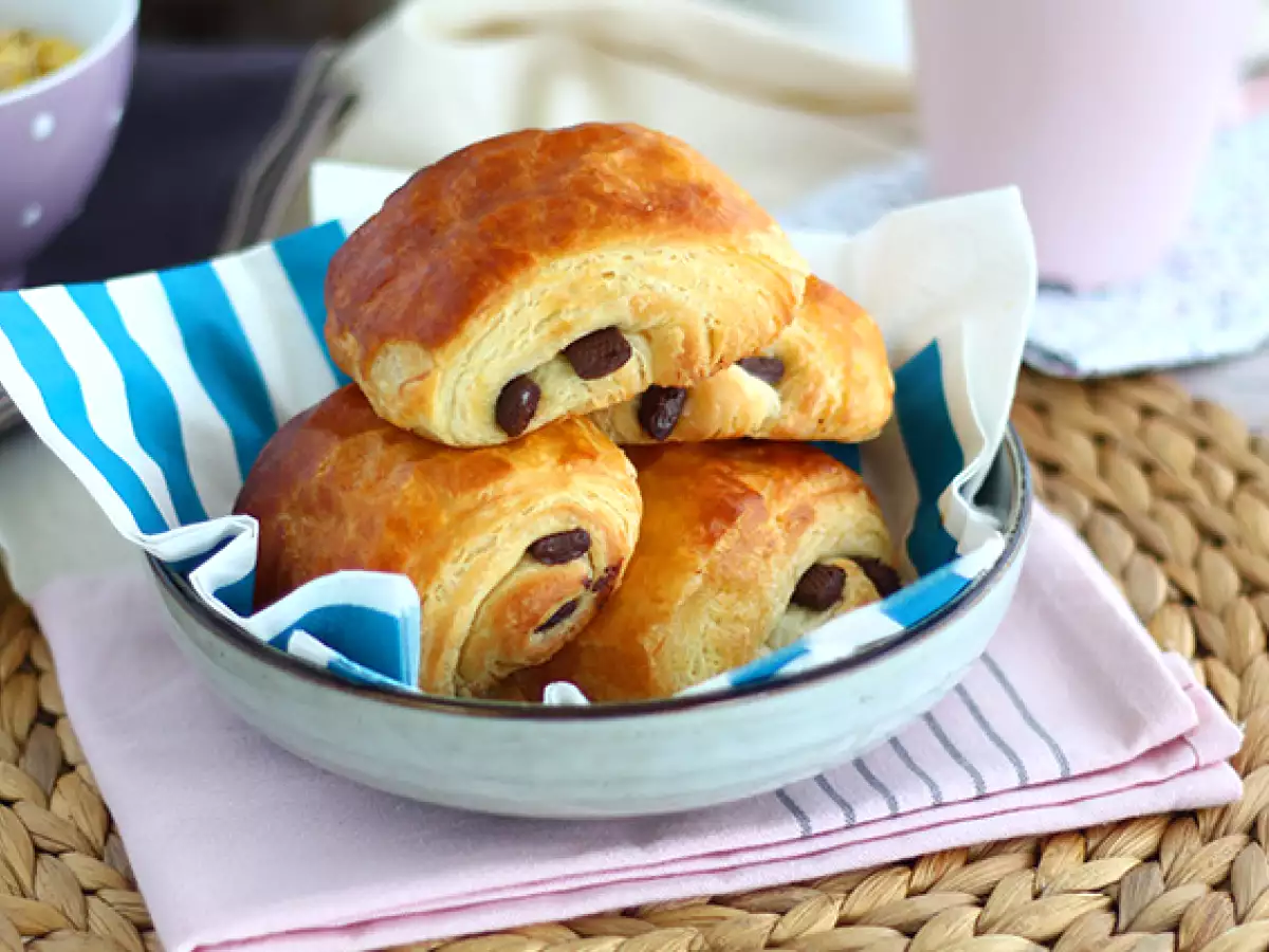 Pain au chocolat (Schokocroissants) oder Chocolatines