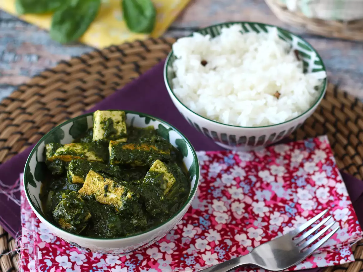 Palak Tofu: Indisches Curry mit Spinat und Tofu - foto 2