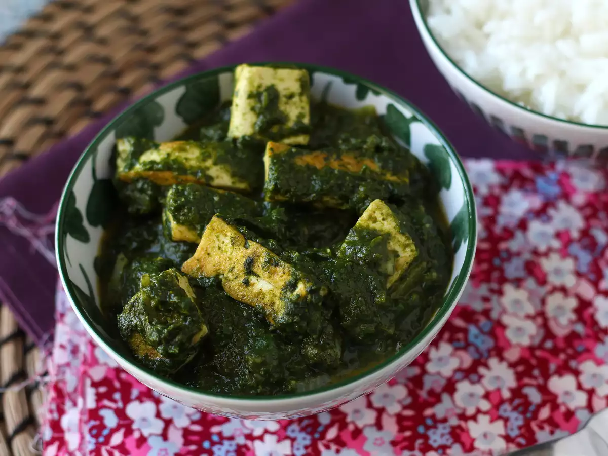 Palak Tofu: Indisches Curry mit Spinat und Tofu - foto 4