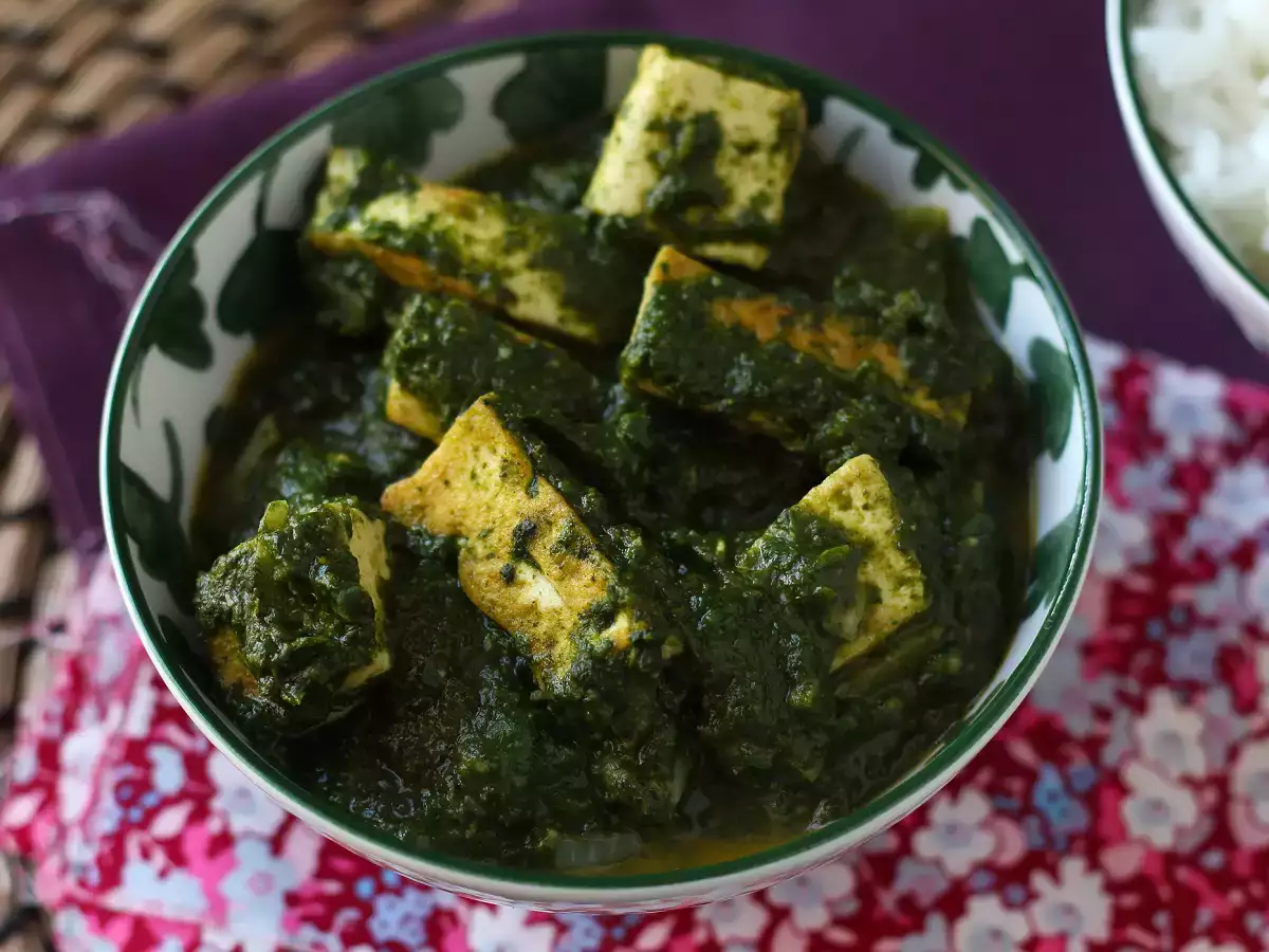 Palak Tofu: Indisches Curry mit Spinat und Tofu - foto 5