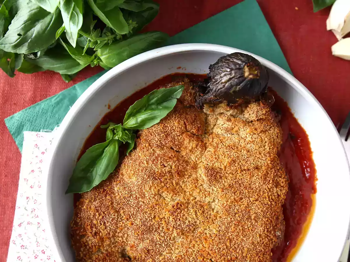 Panierte Aubergine nach Art eines Mailänder Schnitzels, aber vegetarisch - Air Fryer Kochen - foto 4