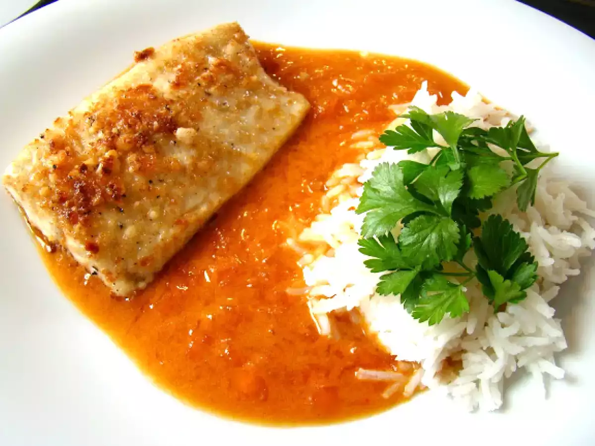 Papayasauce zu Fisch mit Macadamia-Pfeffer-Kruste