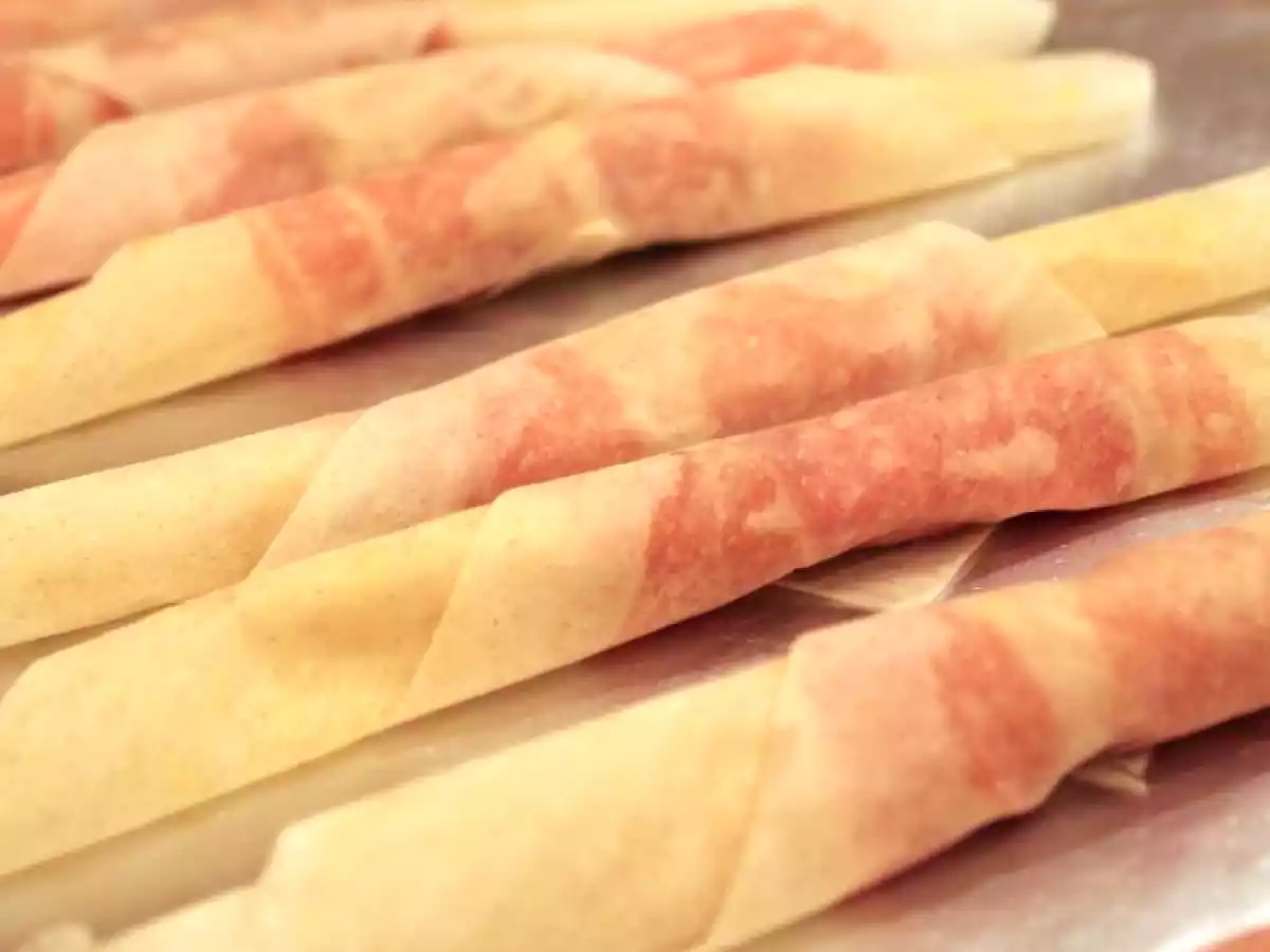 Parmaschinken-Filo-Röllchen