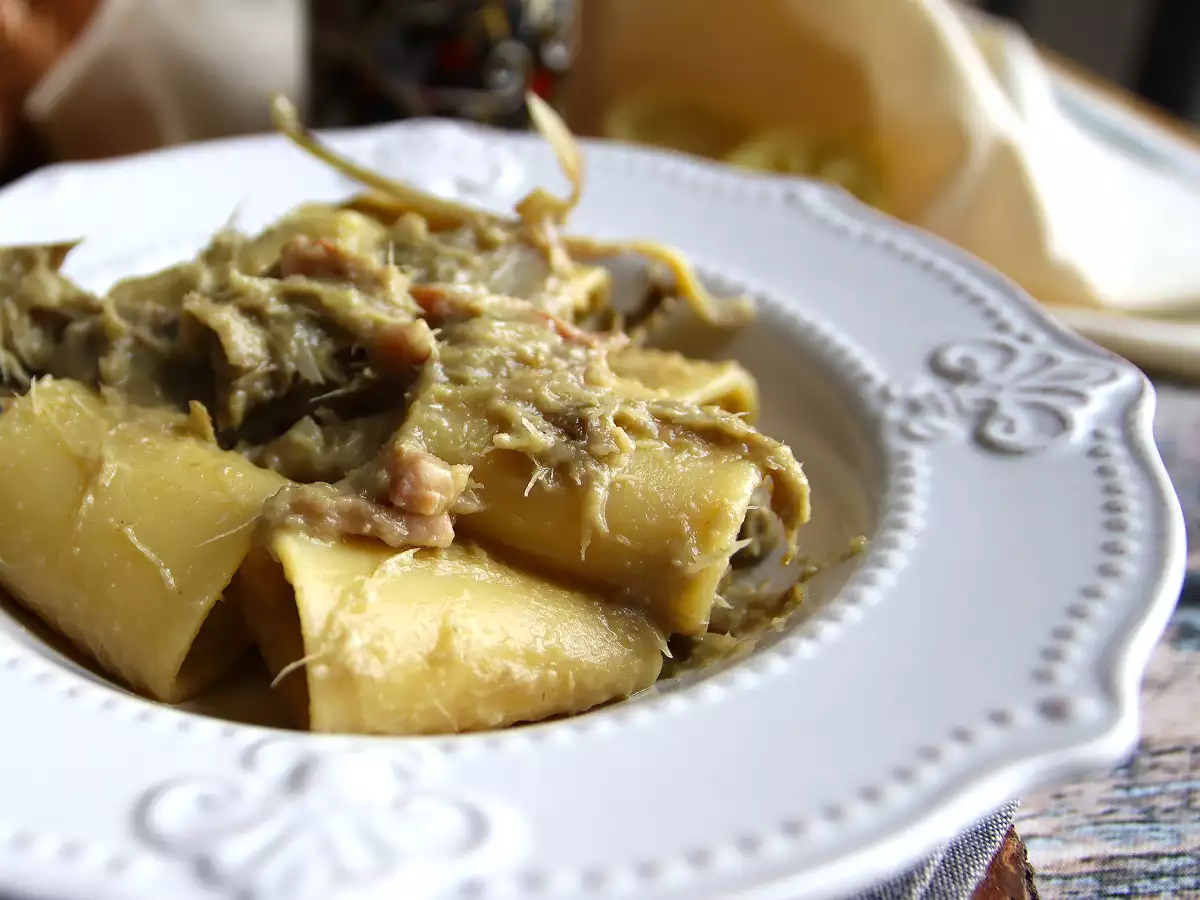 Pasta mit Artischocken und Speck – ein herzhaftes, einfaches Rezept - foto 4
