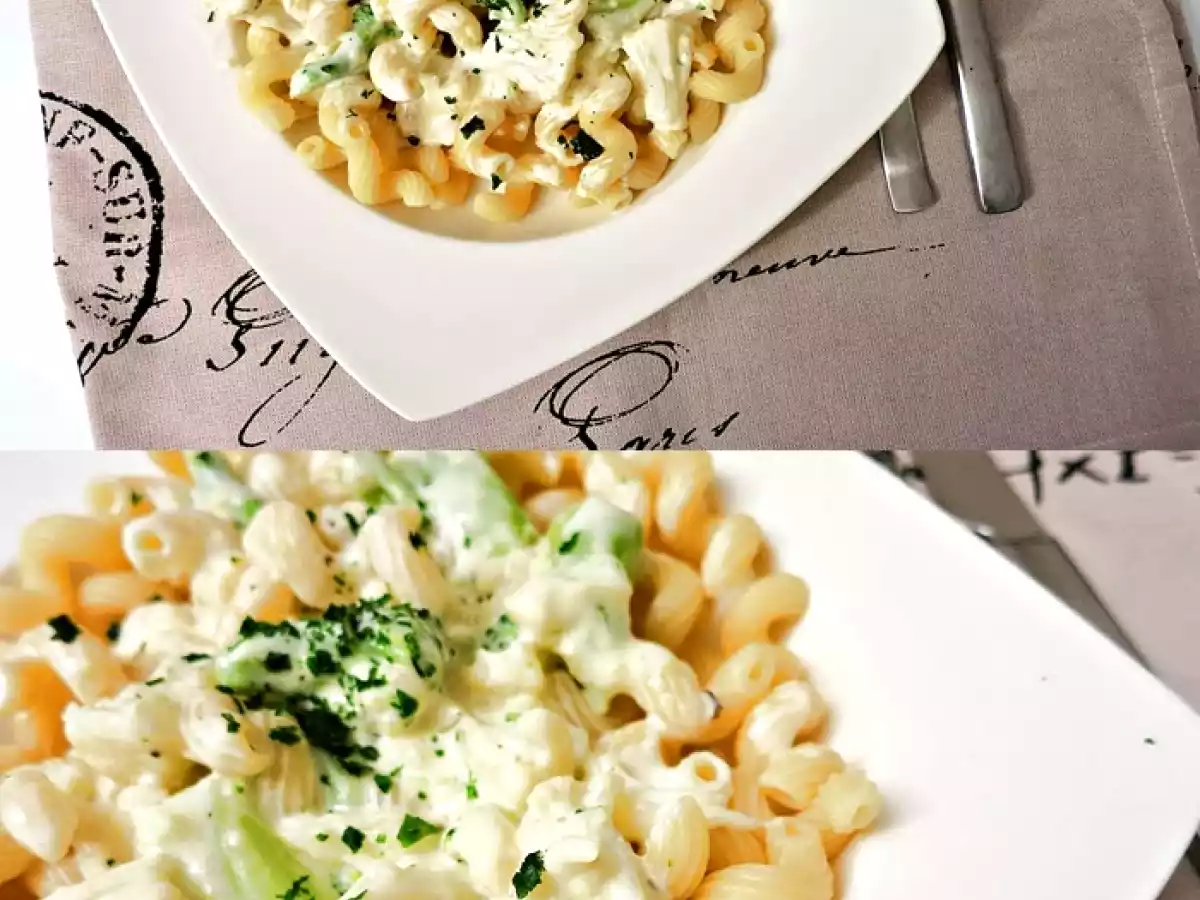 Pasta mit Brokkoli-Karfiol Käsesauce - foto 2