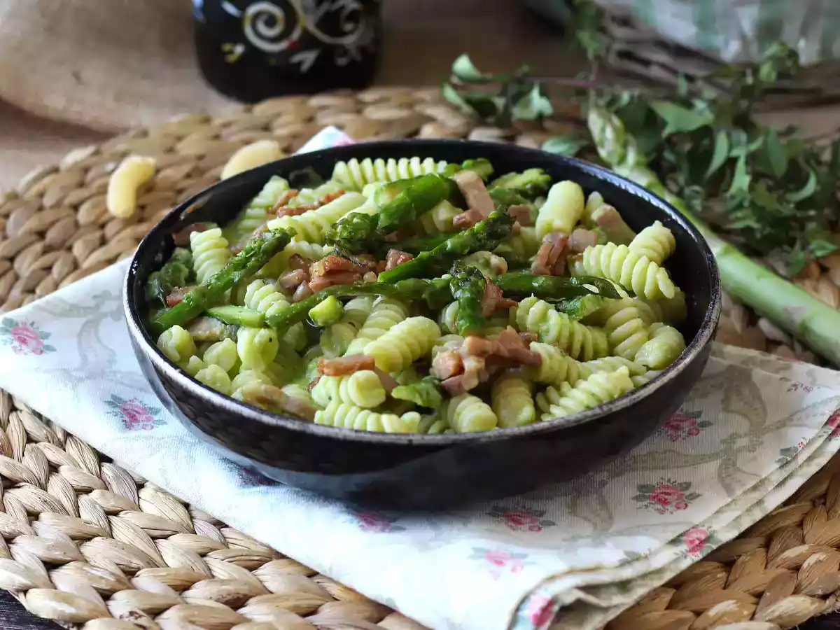 Pasta mit Spargel und Speck: einfaches und leckeres Rezept - foto 4