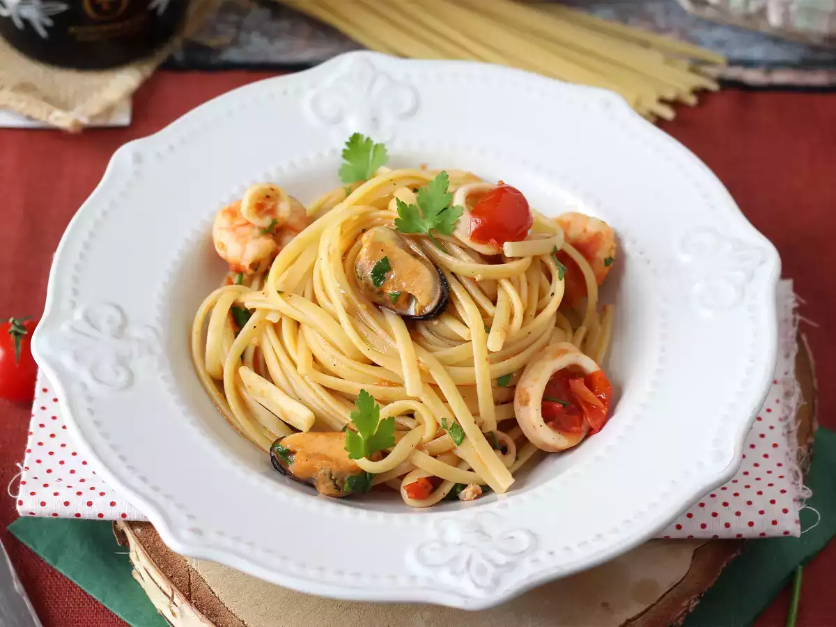Pasta mit tiefgekühlten Meeresfrüchten: schnell und köstlich - foto 4
