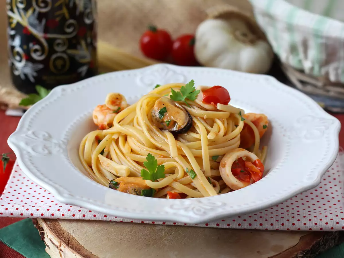 Pasta mit tiefgekühlten Meeresfrüchten: schnell und köstlich - foto 6