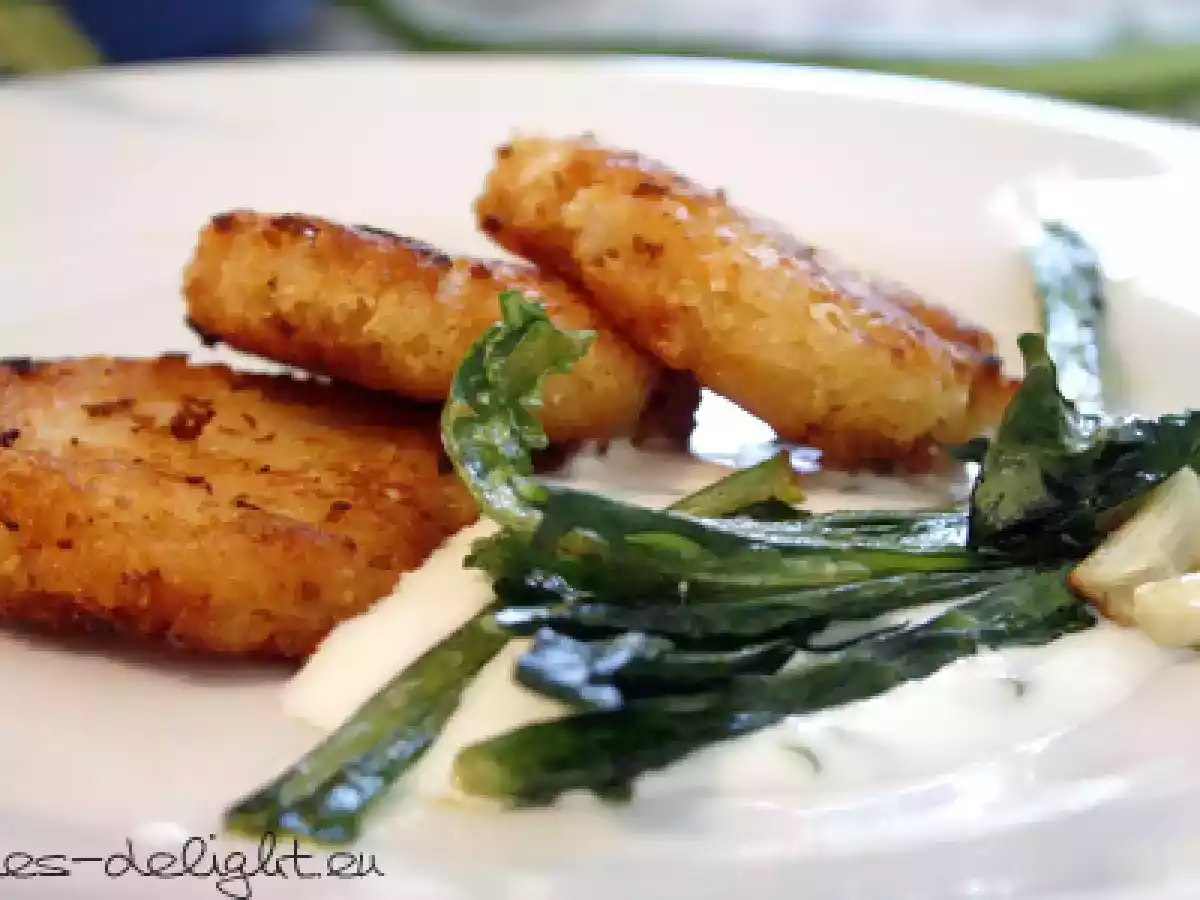 Pastinaken Rösti mit Catalonia und Kräutercreme