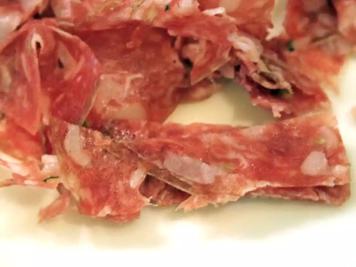 Pennette mit Bohnen und Fenchelsalami - foto 2