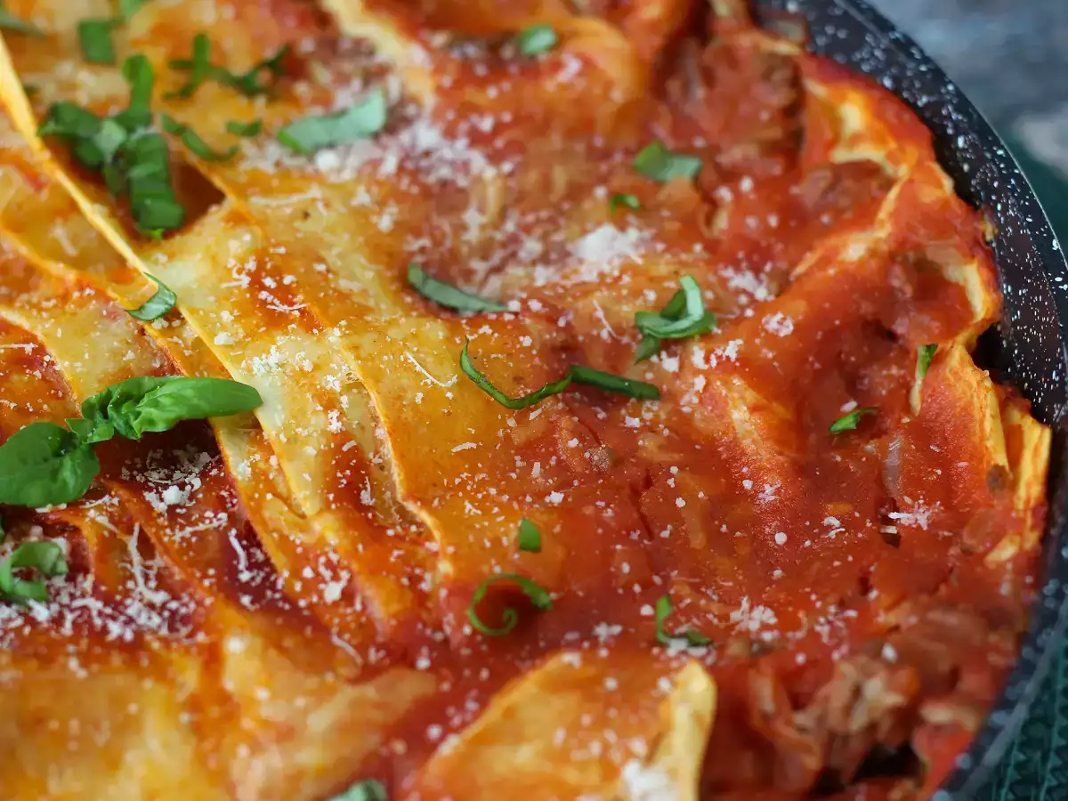 Pfannenlasagne mit Hackfleisch : schnelle Lasagne ohne Backofen - foto 4