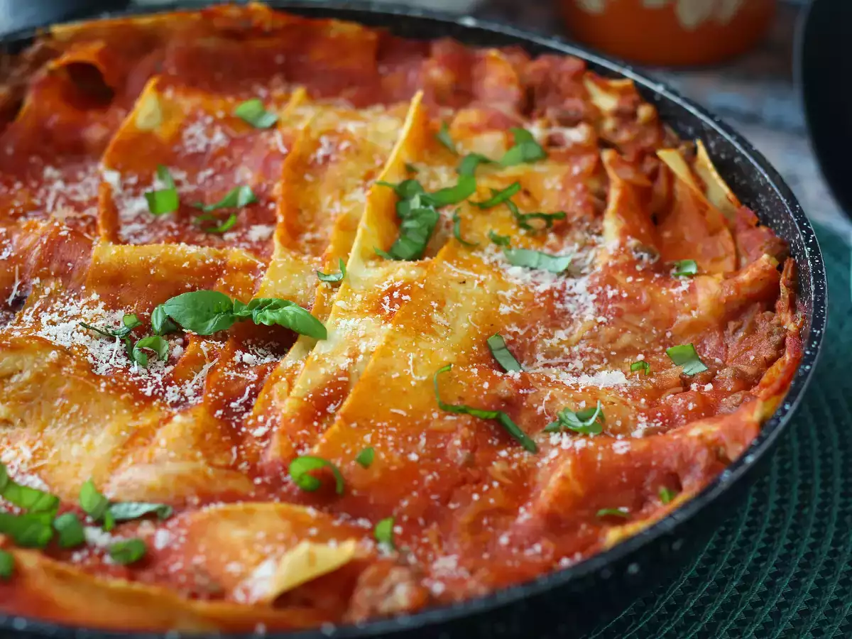 Pfannenlasagne mit Hackfleisch : schnelle Lasagne ohne Backofen - foto 7